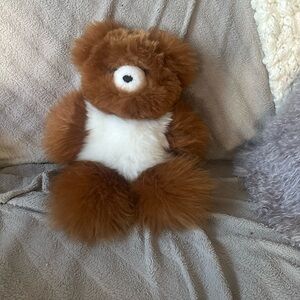 Fluffy Brown and White Teddy Bear